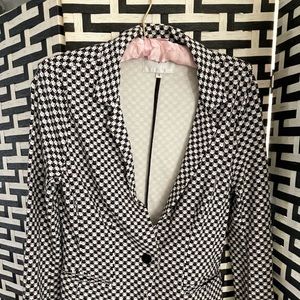 BETABRAND Catstooth Cat Print Yoga Work Pants & Blazer (suit) Size Small